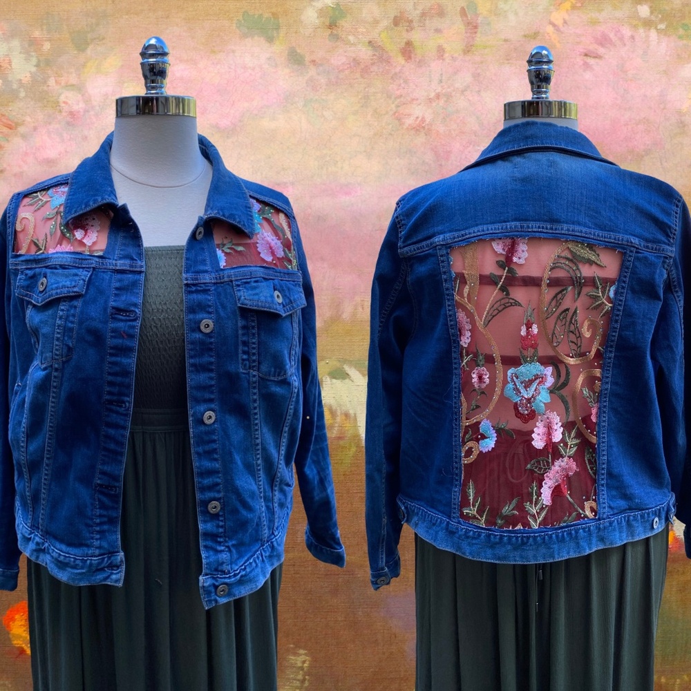 RESERVED 0x or XL Peek a Boo Artist Made Denim Jacket